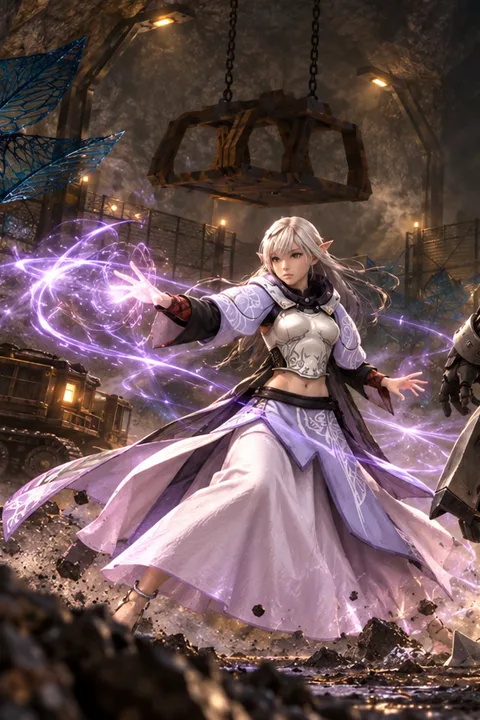 Cora spellcaster channelling purple Force
